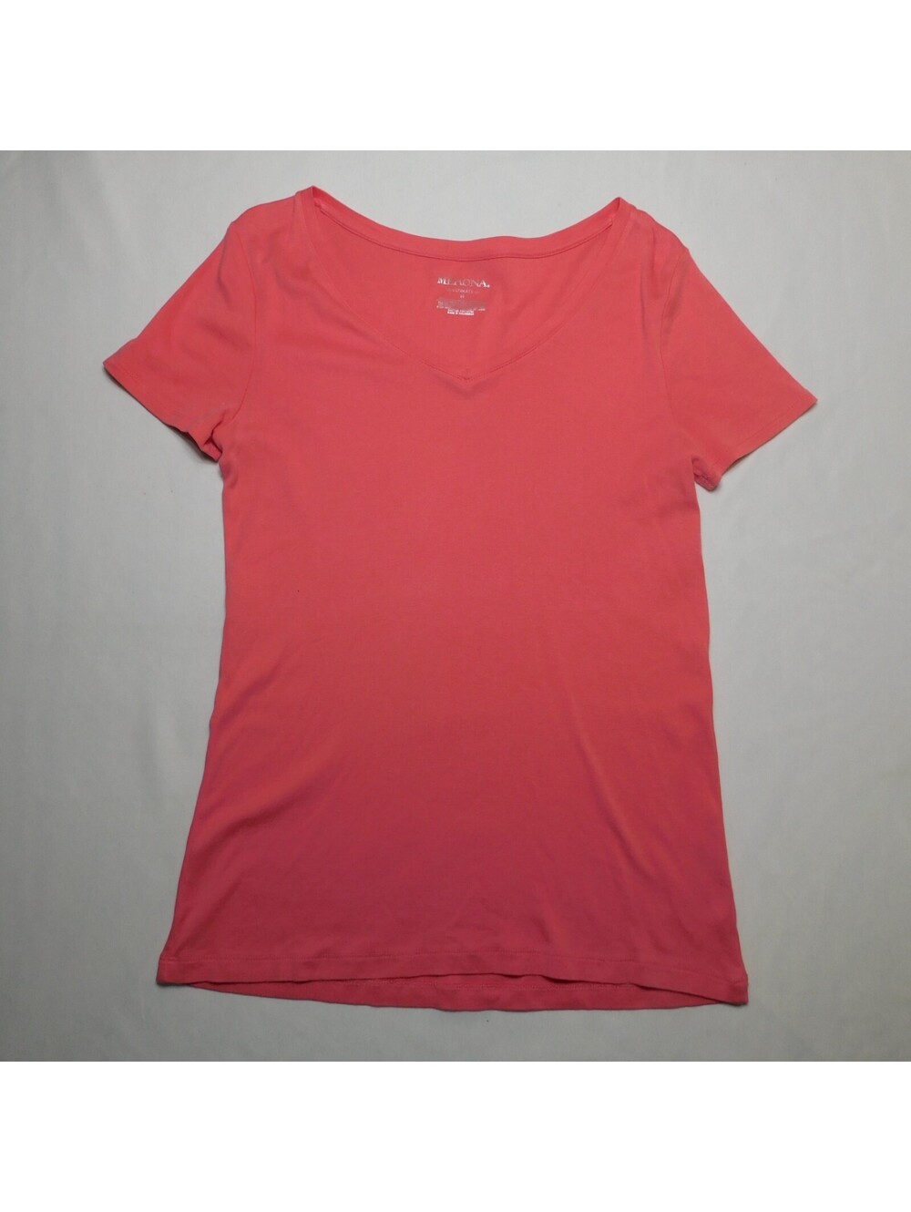 Merona Women's Medium Pink Coral The Ultimate Tee V-Neck Short Sleeve T-Shirt So